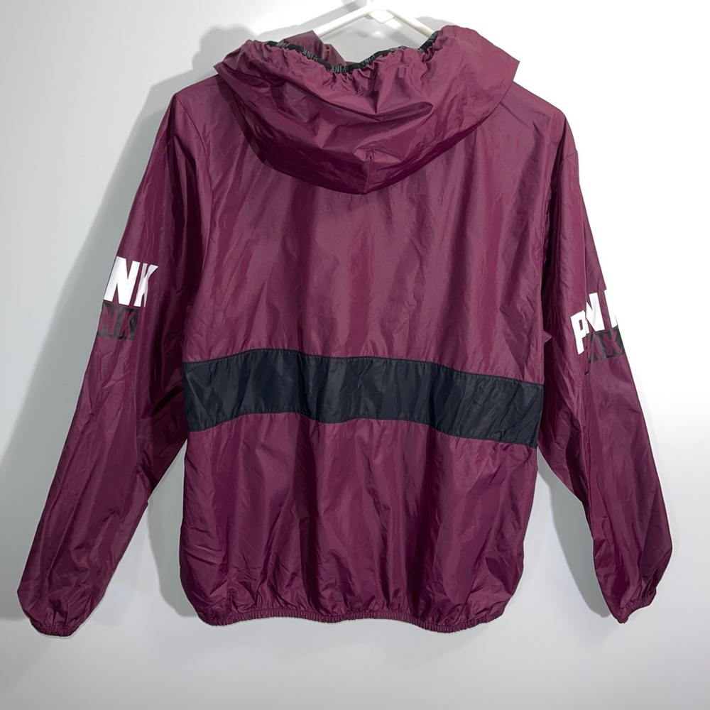 PINK Victoria's Secret Partial Zip‎ Hooded Raincoat Size XS-S - Picture 4 of 7